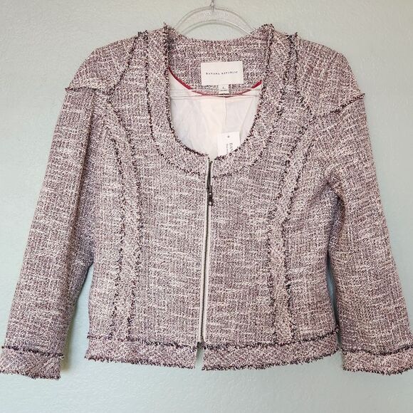 BANANA REPUBLIC  Tweed Blazer / Jacket Size 6 - Picture 1 of 5